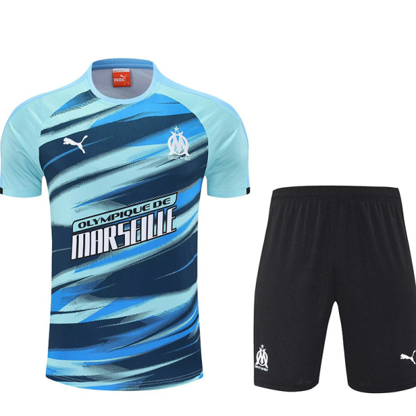 25/26  Marseille Lake Blue Training Short Suit(湖蓝）