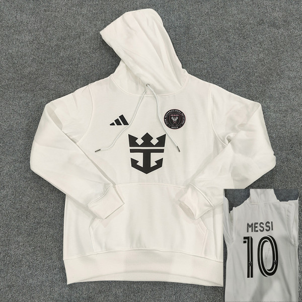 2024 Inter Miami White Hoody（signed)   (白色带“10”号、加薄绒)