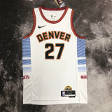 22/23 Nuggets MURRAY #27 White City Edition Top Quality Hot Pressing NBA Jersey