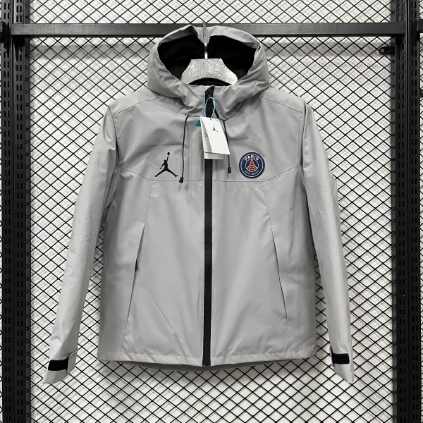 24/25 PSG White Thickened Assault  Hooded Windbreaker (A805加厚冲锋衣）
