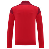 24/25 JO Red Half Zipper Sportswear # 810红色(半拉链)