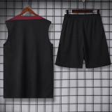 24/25 PSG Black Tank top and shorts suitblack