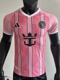 25/26 Inter Miami  Leaf patterns  Pink  Player Version  Polo Shirts