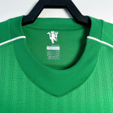 2007/2008 Man Utd Goalkeeper Green Long Sleeve  Retro Soccer Jersey