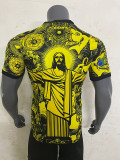 2024 Brazil Christ statue Yellow  Fans Soccer Jersey