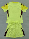 25/26 ARS Light Yellow  Goalkeeper Kids Soccer Jersey