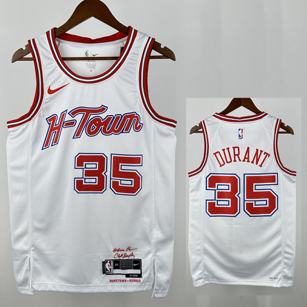 23/24 ROCKETS DUR ANT #35 White City Edition  Top Quality Hot Pressing NBA Jersey