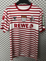 25/26 FC Köln Carnival Red and White Fans Soccer Jersey
