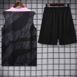 24/25 PSG Black Flash Tank top and shorts suitblack(粉肩)