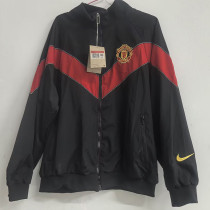 25/26 Man Utd Black  Embroidery Retro windbreaker