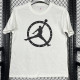 2025 T244 Flying Man Co branded Edition White  Pure Cotton  Blue T-shirt