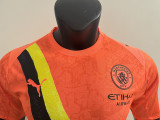 25/26 Man City Goalkeeper Orange Player Version Soccer Jersey