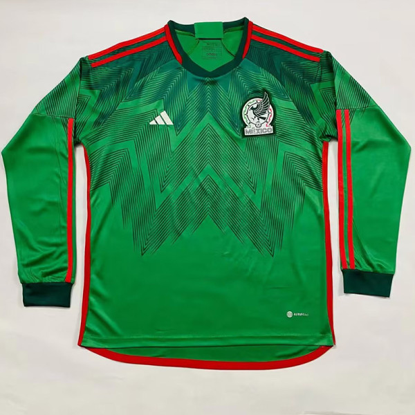 22/23 Mexico Home World Cup Long Sleeve Soccer Jersey (长袖)