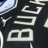 22/23 BUCKS ANTETOKOUNMPO #34 Black Top Quality Hot Pressing NBA Jersey (Trapeze Edition)