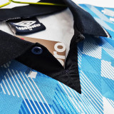 1990 England Away Blue Retro Soccer Jersey