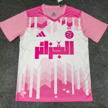 25/26 Algeria Pink & White Fans Soccer Jersey(胸前粉色广告）