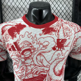 25/26 Japan One Piece Red & White Player Version  Soccer Jersey