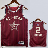 23/24 ALL-STAR LEONARD #2 Red Top Quality Hot Pressing NBA Jersey