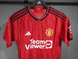 23/24 Man Utd Home  Player Version Soccer Jersey
