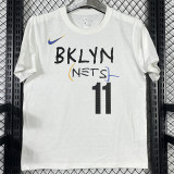 2025 T252  Nets IRVING # 11 NK White  Pure Cotton  Blue T-shirt