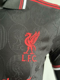 25/26  LIV Team Logo Steel Pattern  Edition  Black Player Version Soccer Jersey