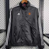 2023 Man Utd Maroon & Black Double Sided Windbreaker (双面风衣)