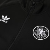 24/25 Germany Black Jacket Tracksuit#06(袖带红黄边）