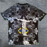 25/26 Brazil Jesus Statue Grey Black Fans Soccer Jersey