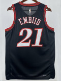 25/26 76ERS EMBIID #21 Black Top Quality Hot Pressing Retro NBA Jersey