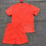 25/26 Man City Goalkeeper Orange Kids Soccer Jersey