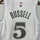 24/25 Dallas Mavericks RUSSELL #5 White City EditionTop Quality Hot Pressing NBA Jersey
