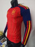 26/27 Spain Home Player Version Long Sleeve Soccer Jersey