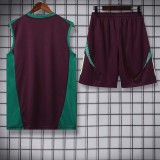 24/25  Mexico maroon Tank top and shorts suit