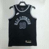 22/23 SA Spurs DEROZAN #10 Black Top Quality Hot Pressing NBA Jersey (Retro Logo)