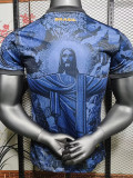 2024 Brazil Christ statue Blue Player Version Soccer Jersey