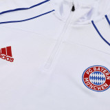25/26 Bayern White  Half Pull Tracksuit  (半拉链)