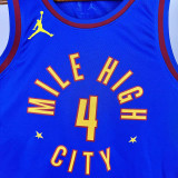 22/23 Nuggets # 4 Blue Flying ManTop Quality Hot Pressing NBA Jersey