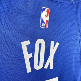 23/24 Kings FOX #5 Blue City Edition Top Quality Hot Pressing NBA Jersey