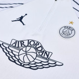 25/26  PSG White Half Pull Tracksuit #B2516 (半拉链)