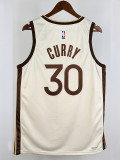 25/26 WARRIORS CURRY # 30 Beige City Edition Top Quality Hot Pressing NBA Jersey