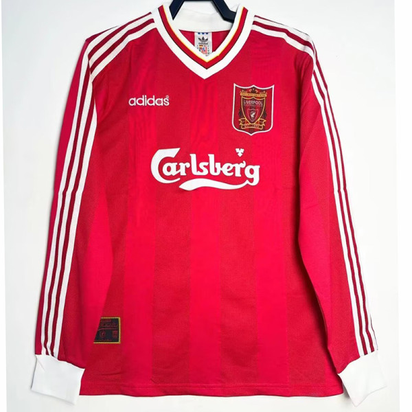 1995/1996 LIV Home Long Sleeve Retro Soccer Jersey