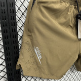 2025  A248  Khaki Casual Double layer shorts#AD 双层卡其