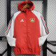 24/25 LeverKusen Red &White Hooded Windbreaker