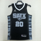 22/23 SA Spurs GINOBILI #20 Black Top Quality Hot Pressing NBA Jersey (Trapeze Edition)