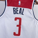 22/23 Wizards BEAL #3 White Top Quality Hot Pressing NBA Jersey