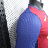 24/25 BAR Home Player Version Long Sleeve  Soccer Jersey('Spotify'长袖）