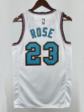 24/25 Grizzlies ROSE #23 White Retro Top Quality Hot Pressing NBA Jersey