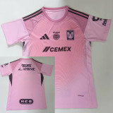 25/26 Tigres Goalkeeper Pink  Fans Soccer Jersey