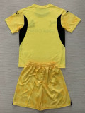 24/25 Marseille Yellow Goalkeepe Kids Soccer Jersey