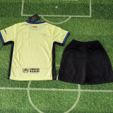 25 /26 BAR Light  Yellow  Special Edition  Kids Soccer Jersey(浅黄黑胸花)